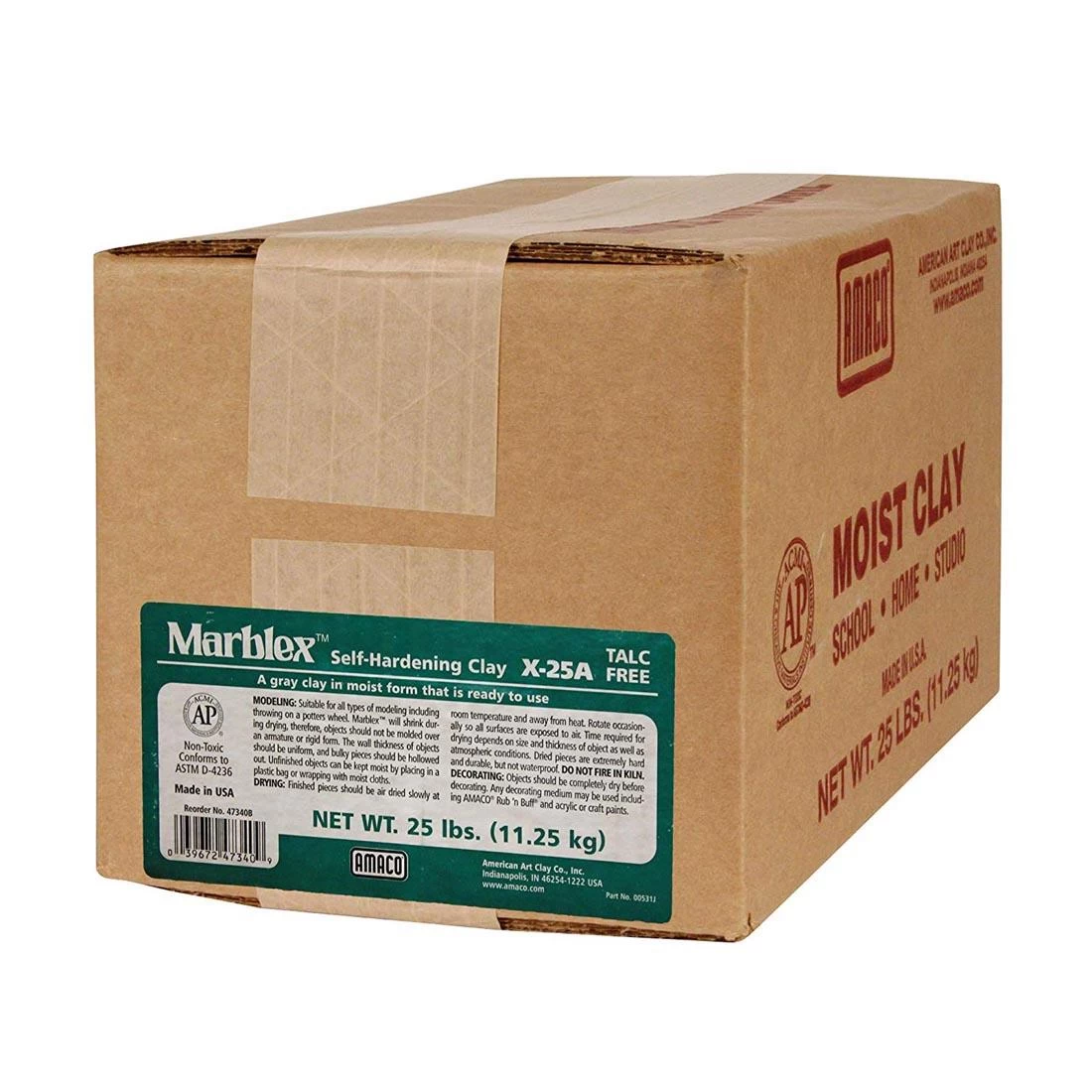 AMACO Marblex Self-Hardening Clay 25 Lb. Package 1 AMACO Marblex Self-Hardening Clay 25 Lb. Package