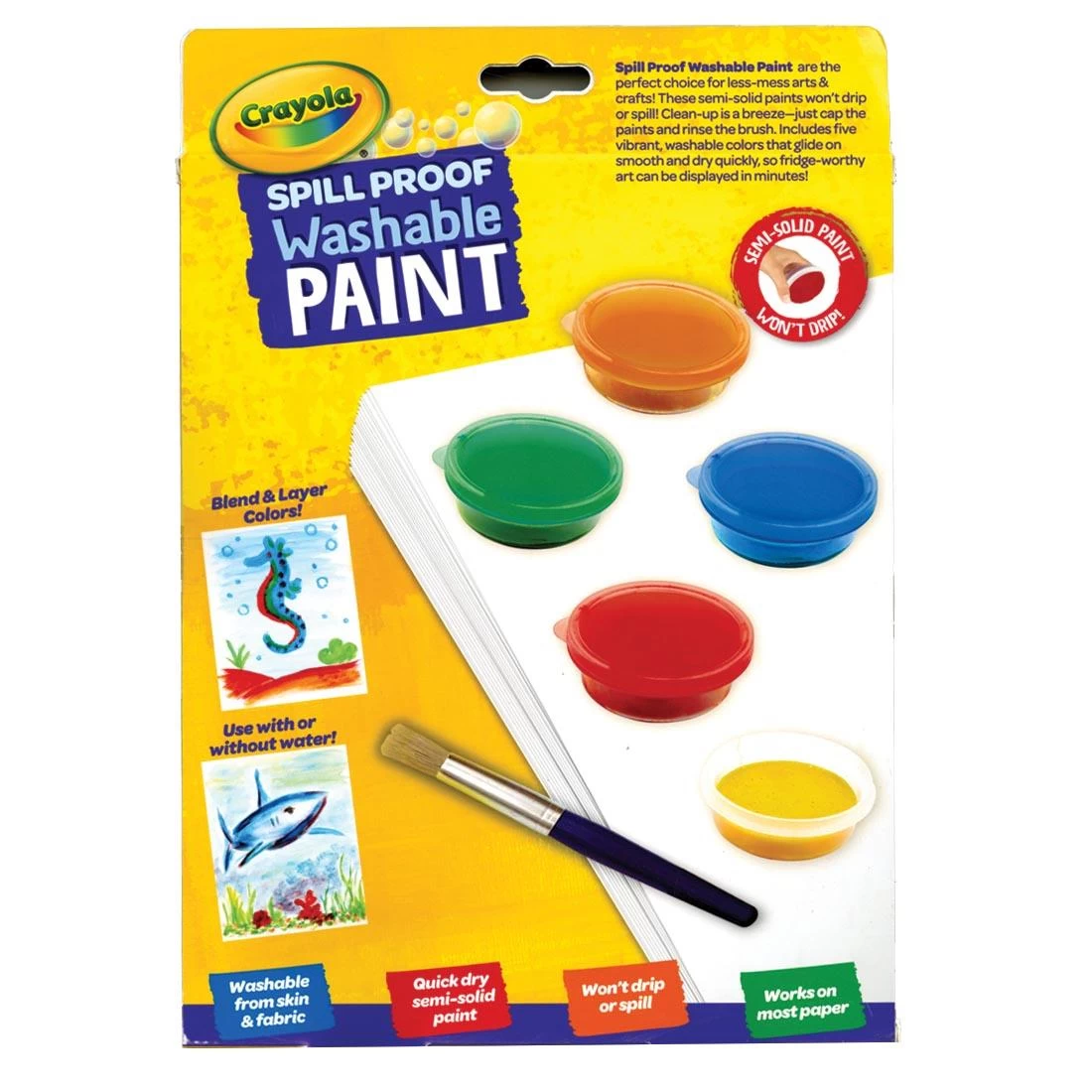 Crayola Spill Proof Washable Paint 2 Crayola Spill Proof Washable Paint - Image 2