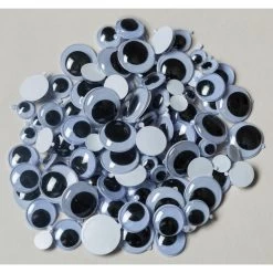 Creativity Street Peel & Stick Wiggle Eyes Black