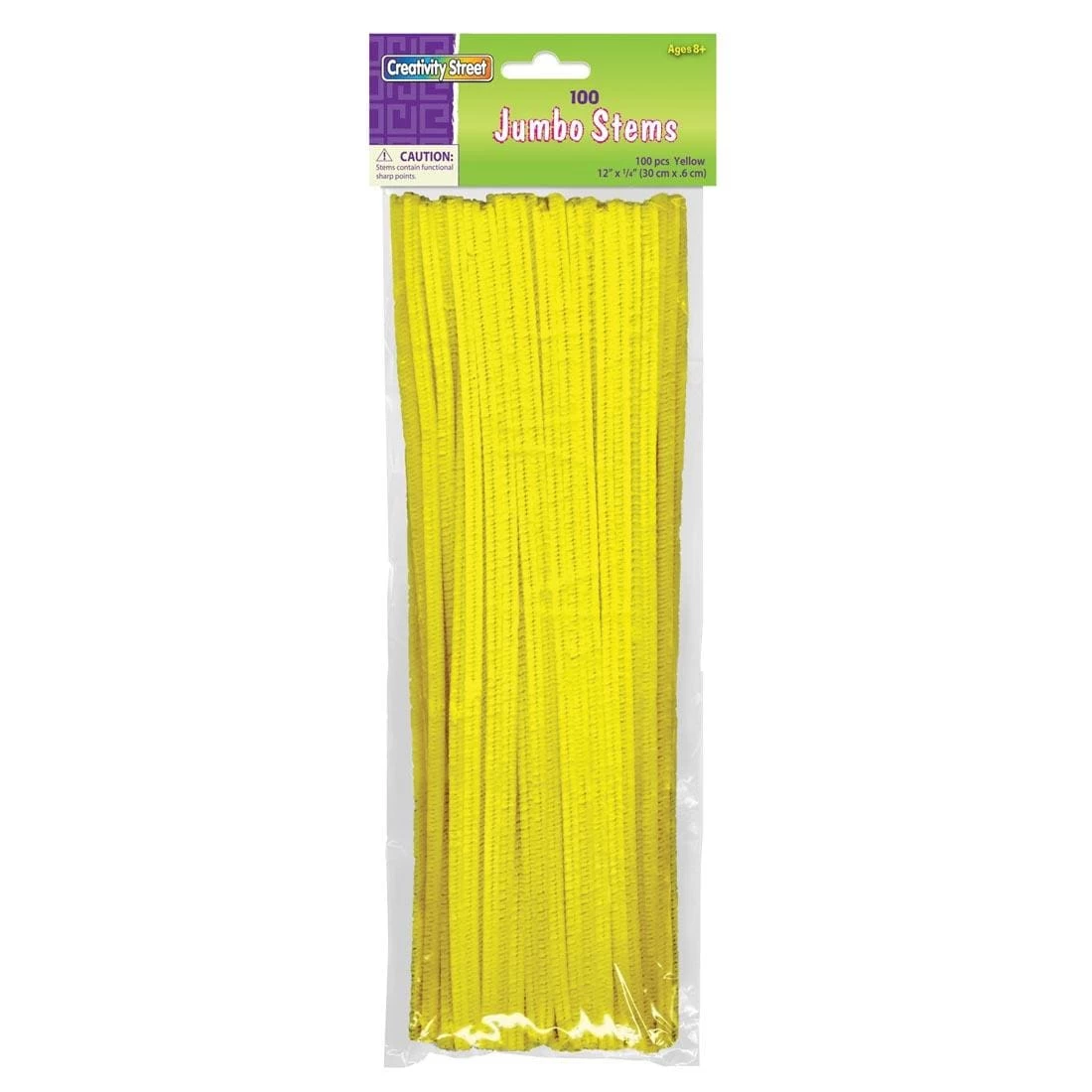 Creativity Street Jumbo Stems 100-Count Package Yellow 1 Creativity Street Jumbo Stems 100-Count Package Yellow