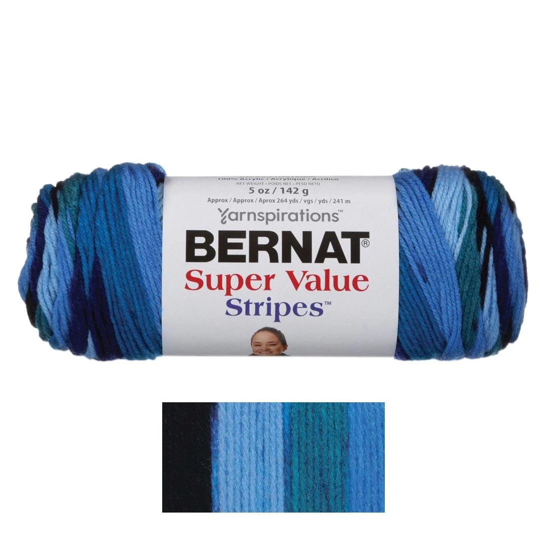Bernat Super Value Oceana Stripes Yarn 1 Bernat Super Value Oceana Stripes Yarn