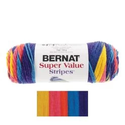 Bernat Super Value Candy Store Stripes Yarn