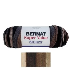 Bernat Super Value Beachwood Stripes Yarn