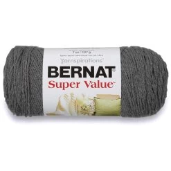 Bernat Super Value Yarn True Grey