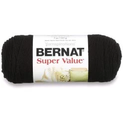 Bernat Super Value Yarn Black