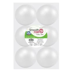 FloraCraft SmoothFōm Balls 2.9" 6-Count Package