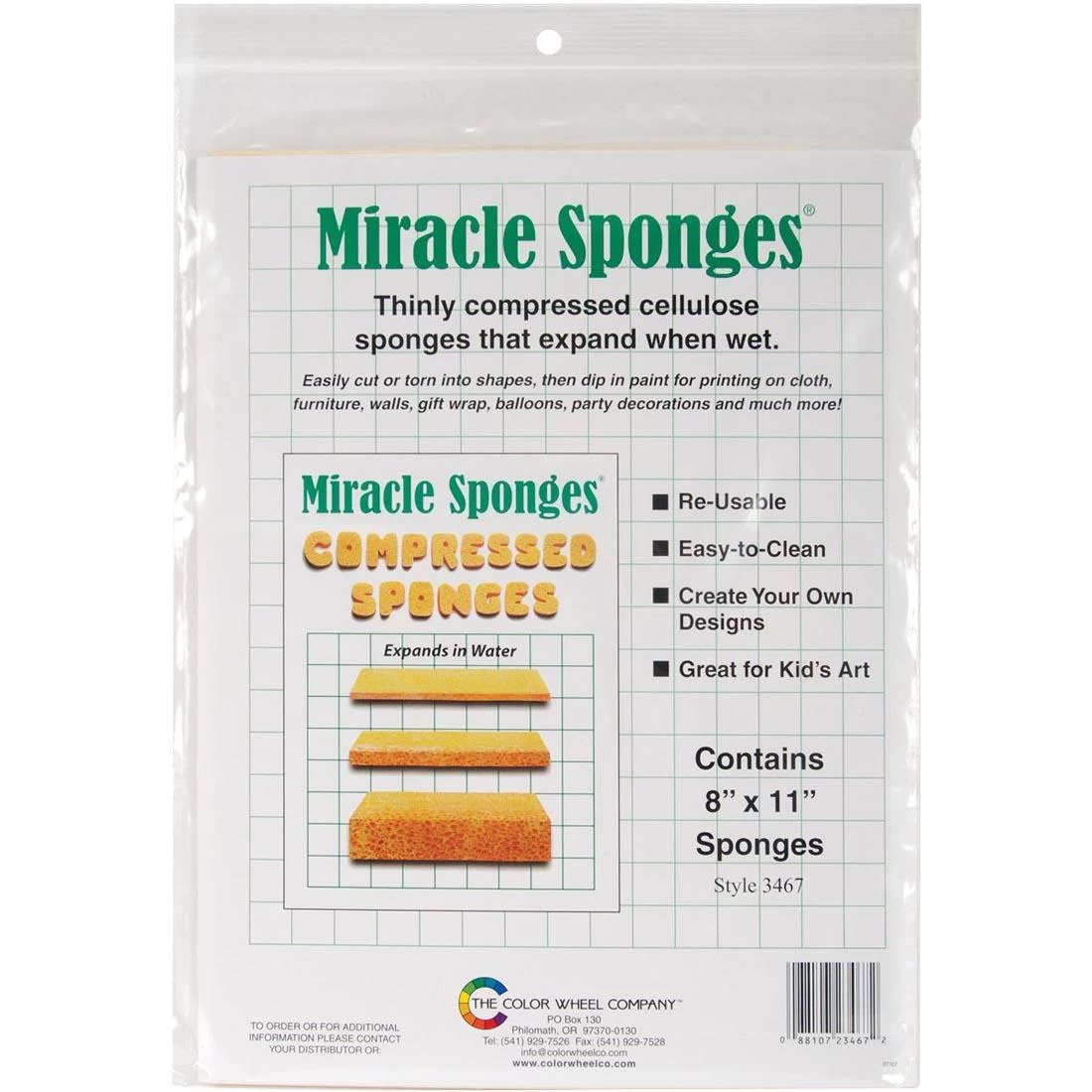 Color Wheel Miracle Sponges 8x11" 1 Color Wheel Miracle Sponges 8x11"