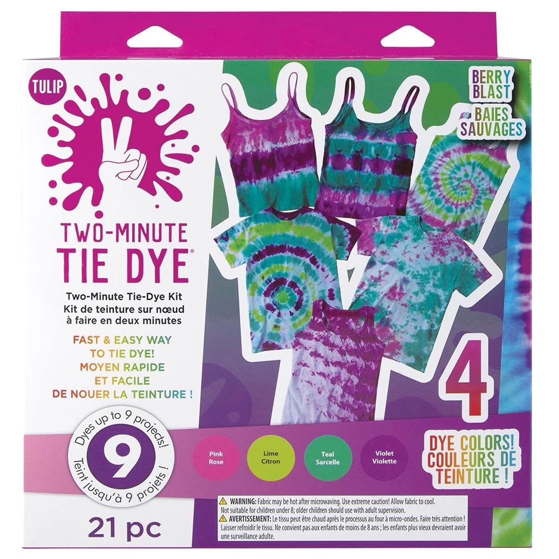 Tulip Two-Minute Tie-Dye Berry Blast Kit 1 Tulip Two-Minute Tie-Dye Berry Blast Kit