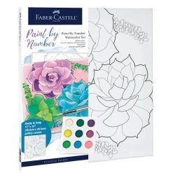 Faber-Castell Paint By Number Watercolor Set: Succulents