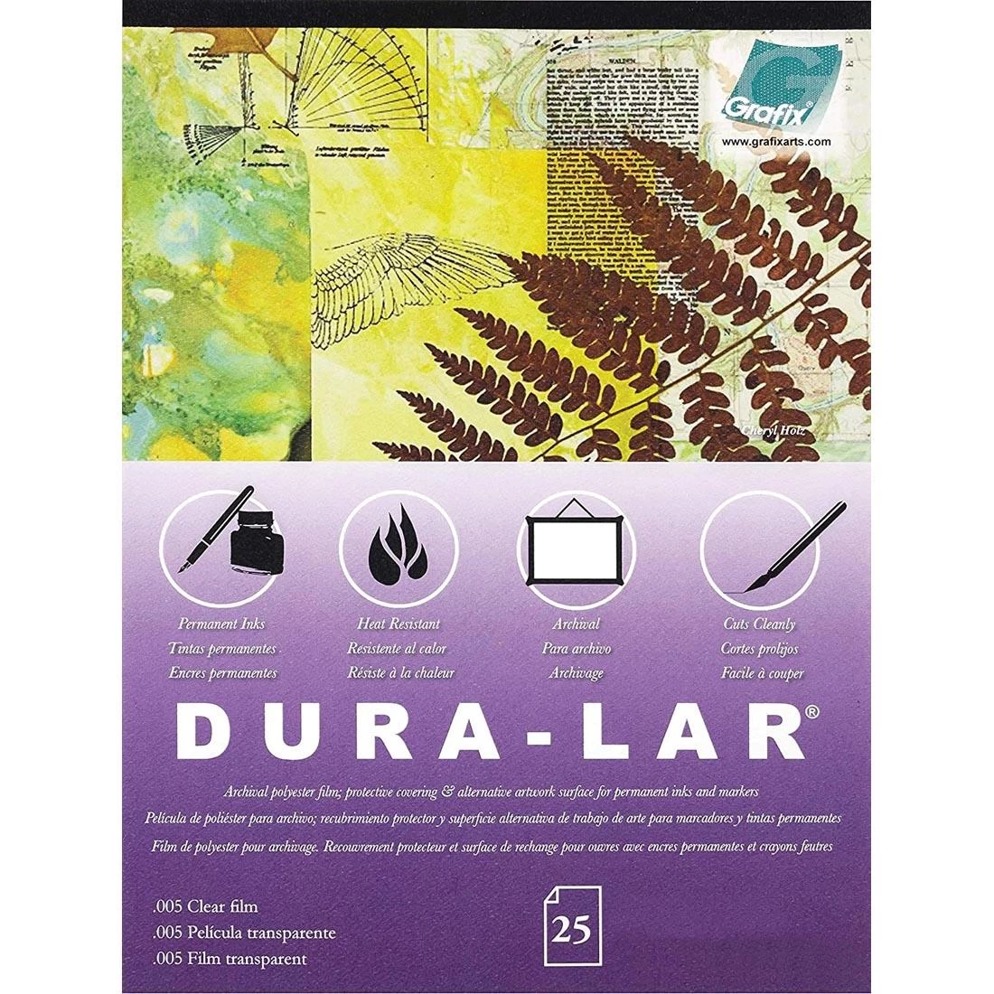 Grafix Dura-Lar Film Clear Overlay 5 Mil 19x24" Pad 1 Grafix Dura-Lar Film Clear Overlay 5 Mil 19x24" Pad