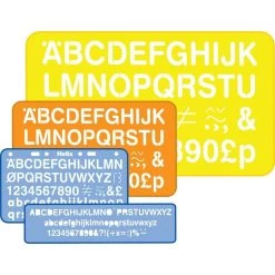 Helix Standard Font Lettering Guide 4-Piece Set