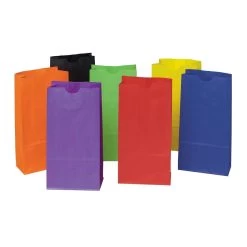 Mini Rainbow Kraft Bags