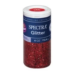 Spectra Glitter Sparkling Crystals 4 Oz. Red