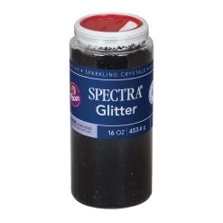 Spectra Glitter Sparkling Crystals 16 Oz. Black