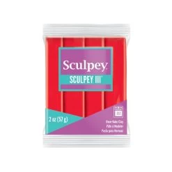 Sculpey III Oven-Bake Clay Red Hot Red