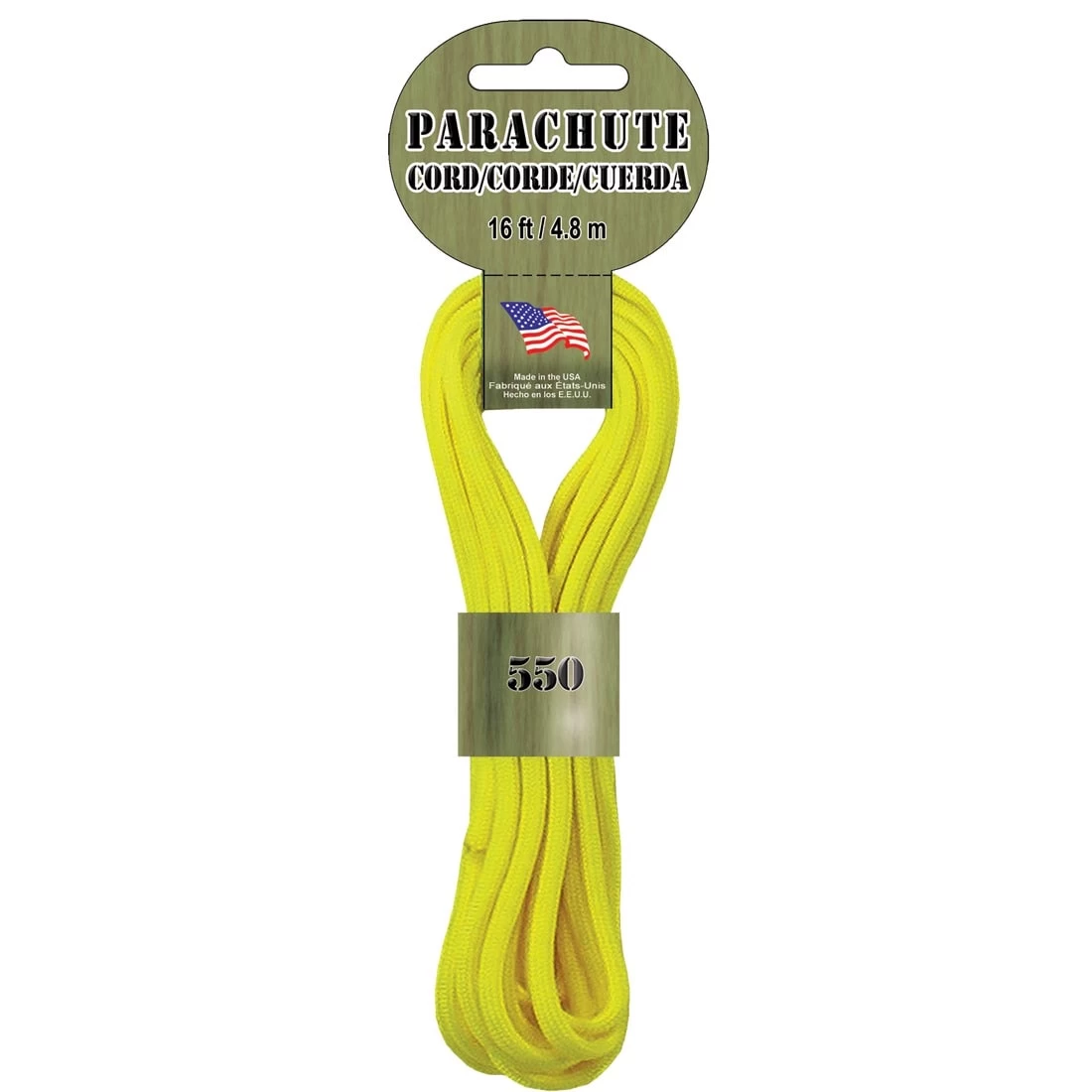 Parachute Cord 16 Ft. Neon Yellow 1 Parachute Cord 16 Ft. Neon Yellow
