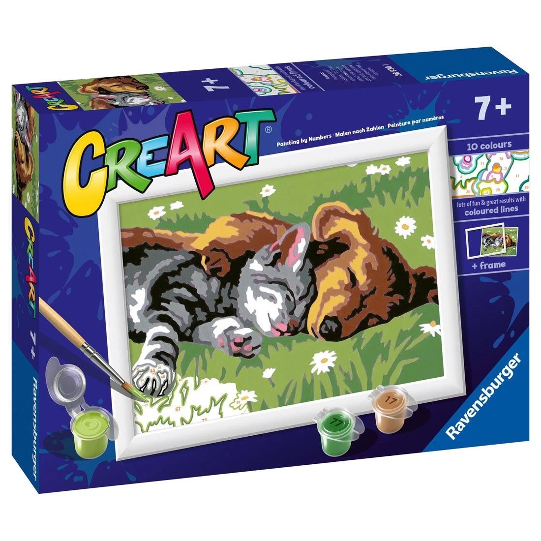 Sleeping Cat And Dog Kids Paint By Number Set By Ravensburger 1 Sleeping Cat And Dog Kids Paint By Number Set By Ravensburger