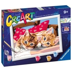 Two Cuddly Cats Kids Paint By Number Set By Ravensburger