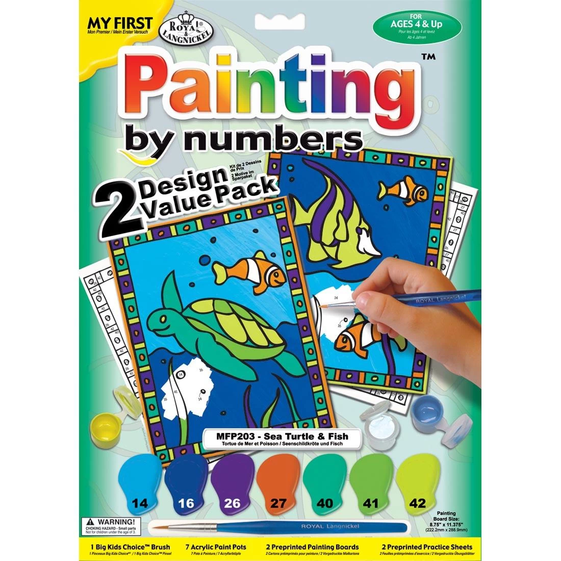 Sea Turtle & Fish My First Painting By Numbers Set 1 Sea Turtle & Fish My First Painting By Numbers Set