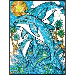 Dolphins Foil Painting By Numbers