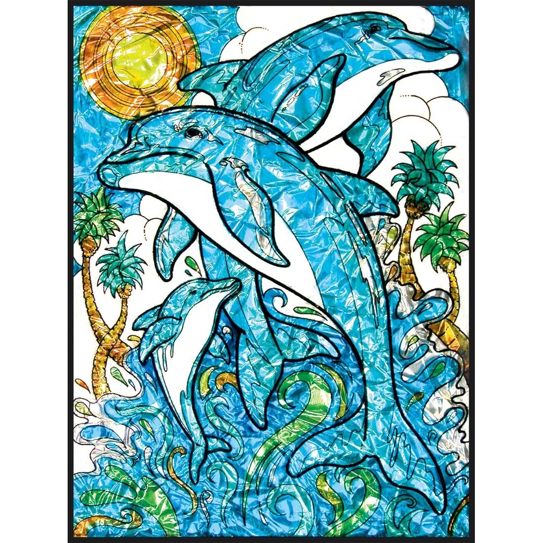Dolphins Foil Painting By Numbers 1 Dolphins Foil Painting By Numbers