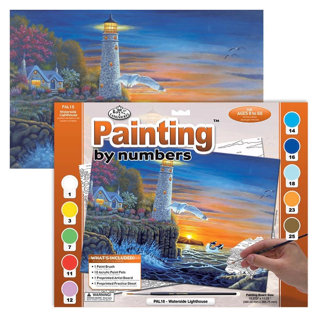 Royal & Langnickel Painting By Numbers Adult Large: Waterside Lighthouse 1 Royal & Langnickel Painting By Numbers Adult Large: Waterside Lighthouse