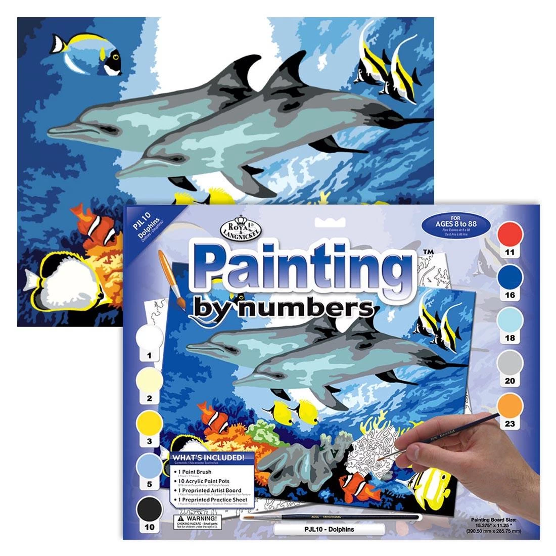 Royal & Langnickel Painting By Numbers Junior Large: Dolphins 1 Royal & Langnickel Painting By Numbers Junior Large: Dolphins