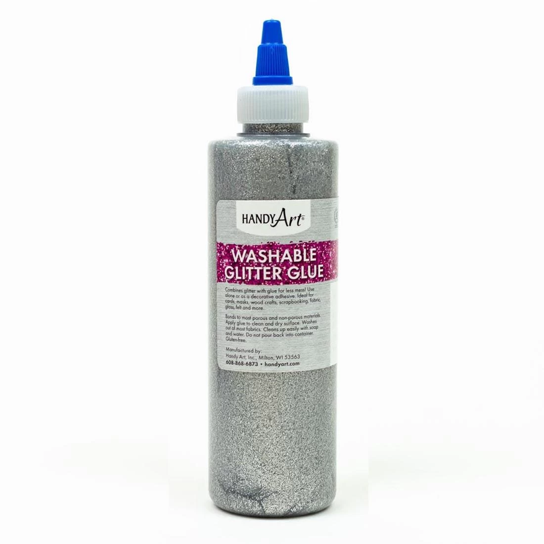 Handy Art Washable Glitter Glue Silver 1 Handy Art Washable Glitter Glue Silver