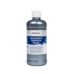 Handy Art Washable Tempera Paint Pint Metallic Silver