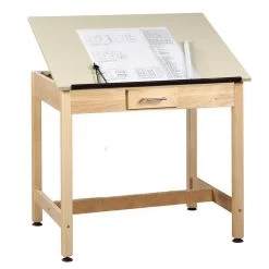 Diversified Spaces Art & Drafting Table 36" High 1-Piece Top With Small Drawer