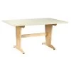 Diversified Spaces Pedestal Table 1-1/4" Almond Laminate Top