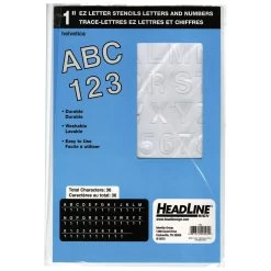 Headline Sign Transparent Stencils 1"