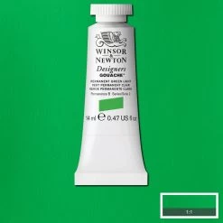 Winsor And Newton Designers Gouache 14ml Permanent Green Light