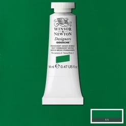 Winsor And Newton Designers Gouache 14ml Permanent Green Middle