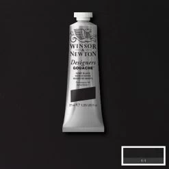Winsor And Newton Designers Gouache 1.25 Oz. Ivory Black